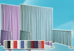 How does Trade show booth pipe and drape works?