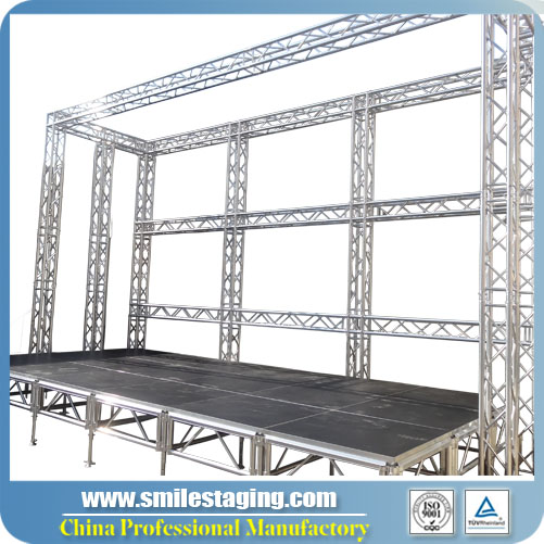 12ft x 40ft Aluminum Stage Systems With Lighting Truss 