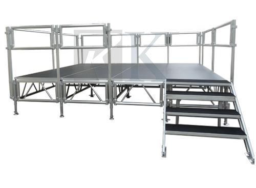RK aluminum stage consist of aluminum frame and platform